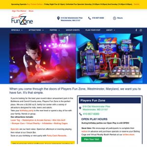 Website-Design-Players-Fun-Zone-Westminster-Md